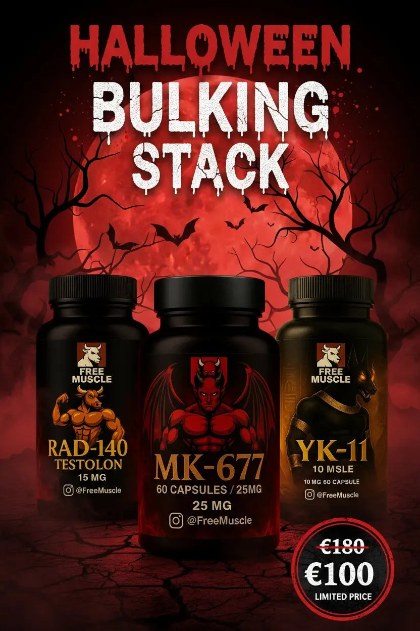 Research bundle: MK-677, RAD-140 and YK-11 bottles, Free Muscle