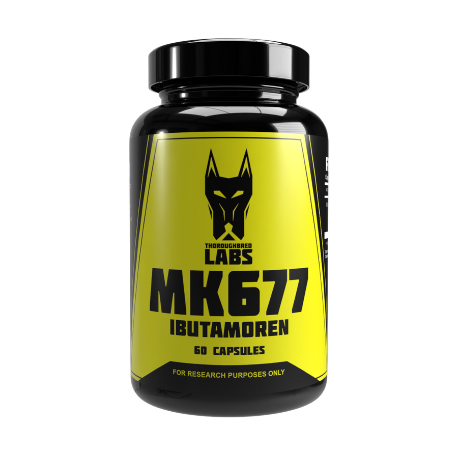 Flacon Thoroughbred Labs MK677 Ibutamoren, față