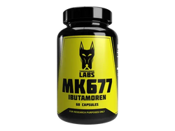 MK-677 Ibutamoren 12.5mg, 60 capsules, shown in a Thoroughbred Labs MK677 bottle