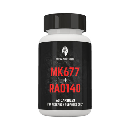 Yakka Strength MK-677 + RAD-140, fotografie de produs pe fundal alb