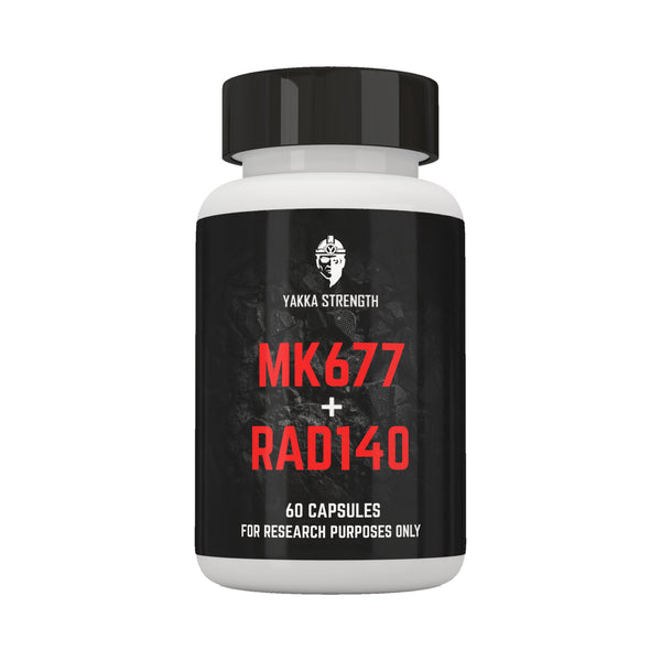 Yakka Strength MK-677 + RAD-140, fotografie de produs pe fundal alb