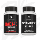 Pachet Yakka Strength RAD-140 și Enclomiphene Citrate, două flacoane de 60 de capsule